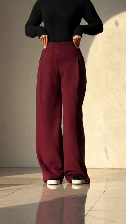 Ref 26 : Pantalon Palazzo Femme Taille Haute – Coupe Large & Élégante ✨