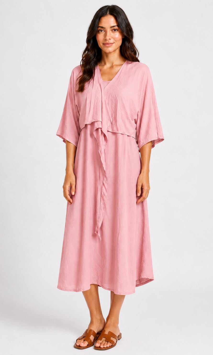 Ref 13 : Ensemble Robe Fluide et Gilet Noué