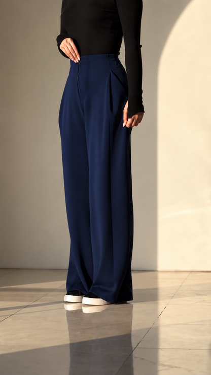 Ref 26 : Pantalon Palazzo Femme Taille Haute – Coupe Large & Élégante ✨