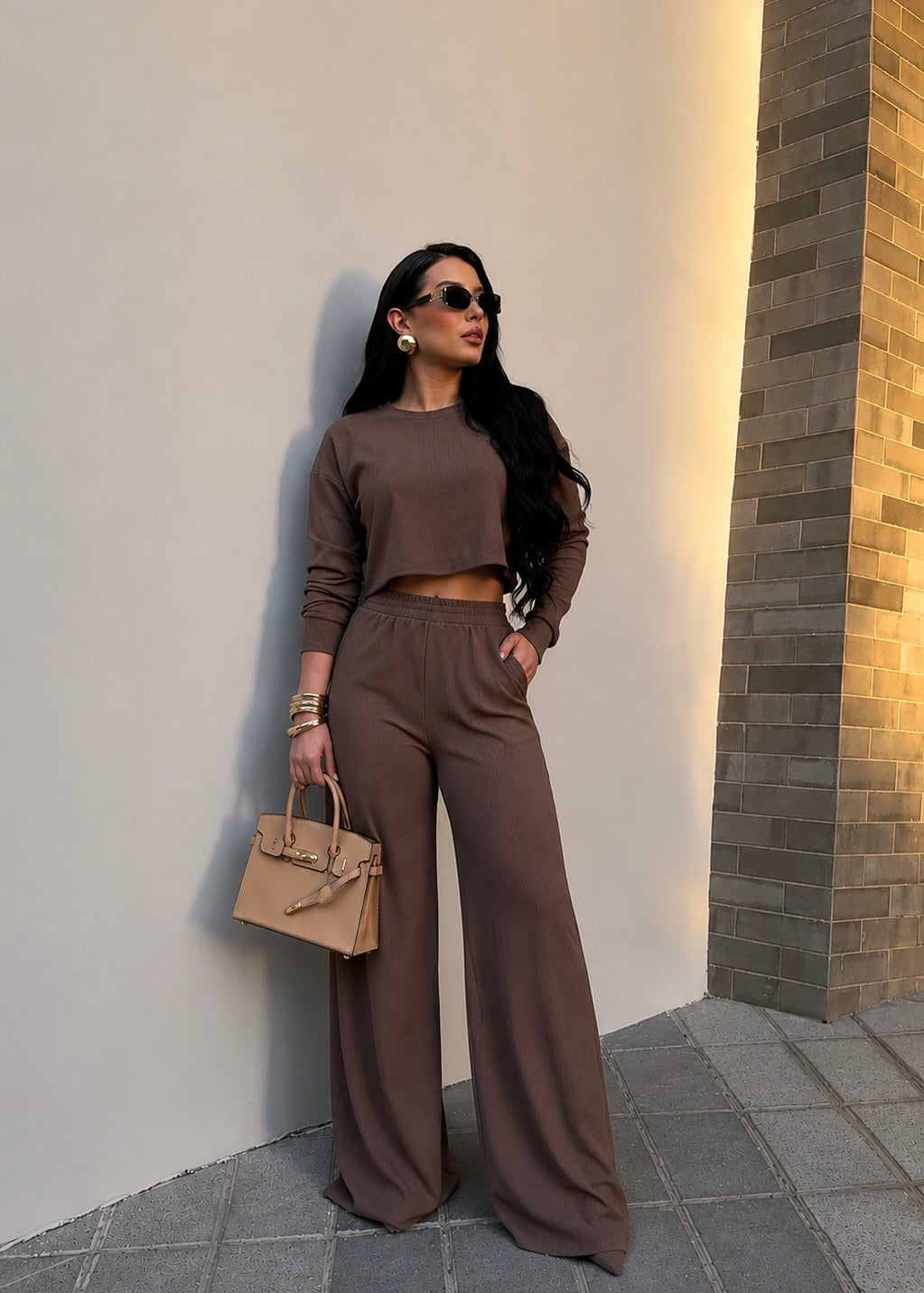 Ref 06 : Ensemble Côtelé Femme – Coupe Large Premium