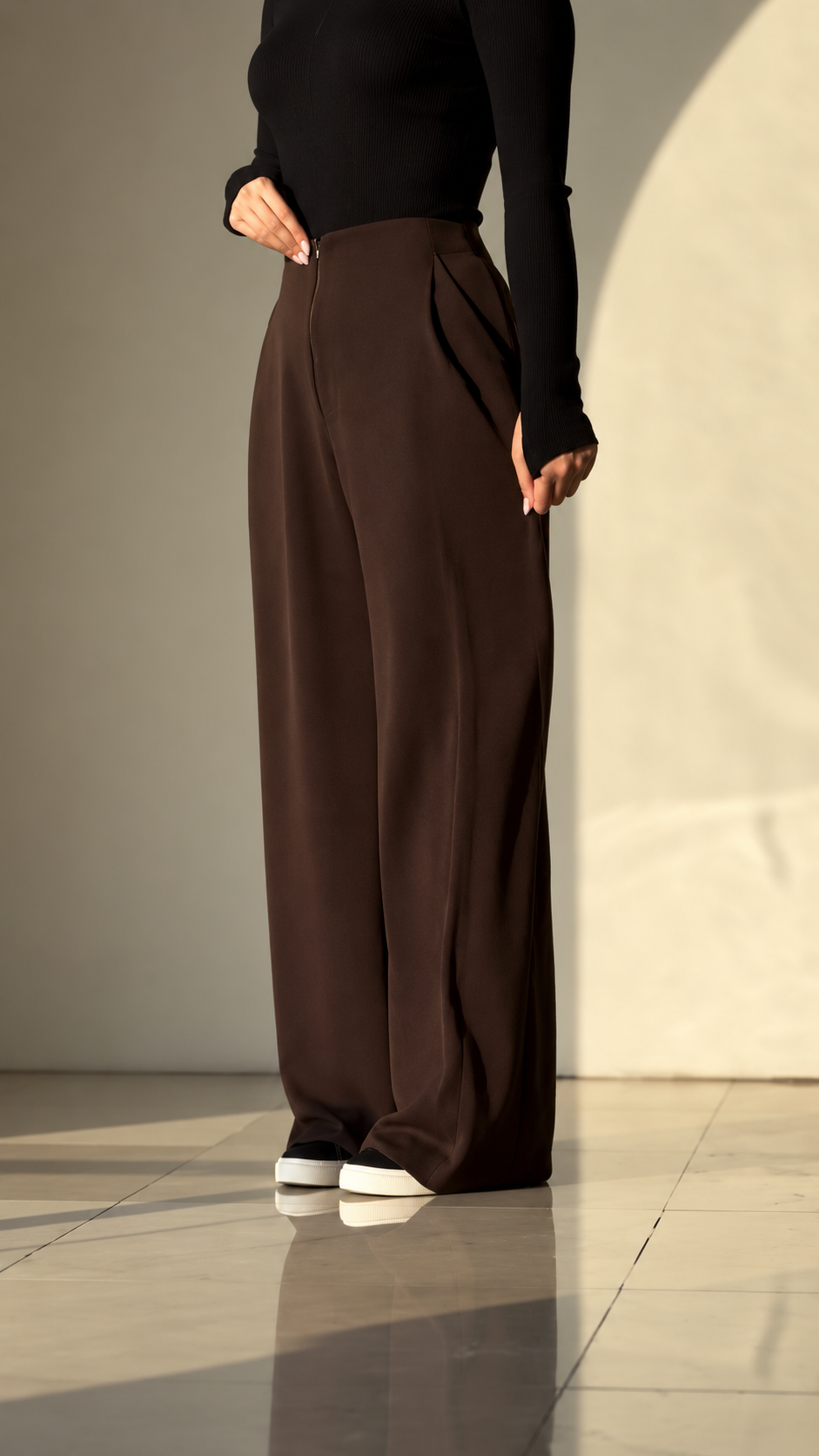 Ref 26 : Pantalon Palazzo Femme Taille Haute – Coupe Large & Élégante ✨