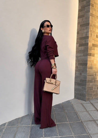 Ref 06 : Ensemble Côtelé Femme – Coupe Large Premium