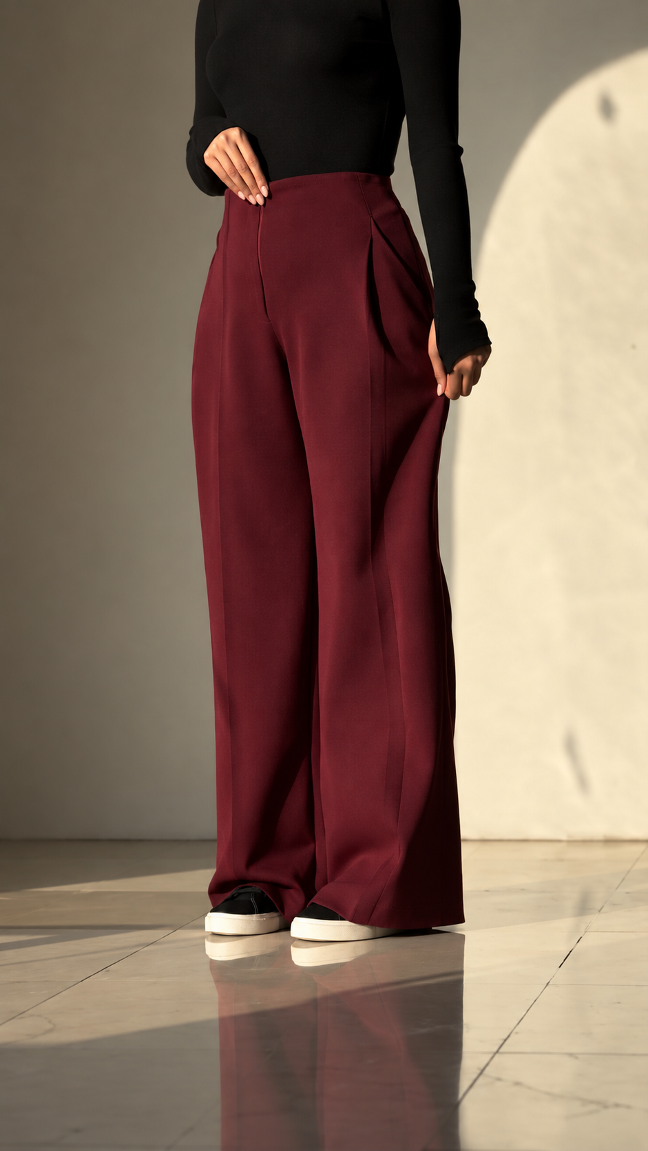 Ref 26 : Pantalon Palazzo Femme Taille Haute – Coupe Large & Élégante ✨