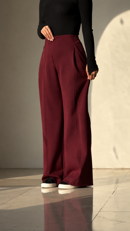Ref 26 : Pantalon Palazzo Femme Taille Haute – Coupe Large & Élégante ✨
