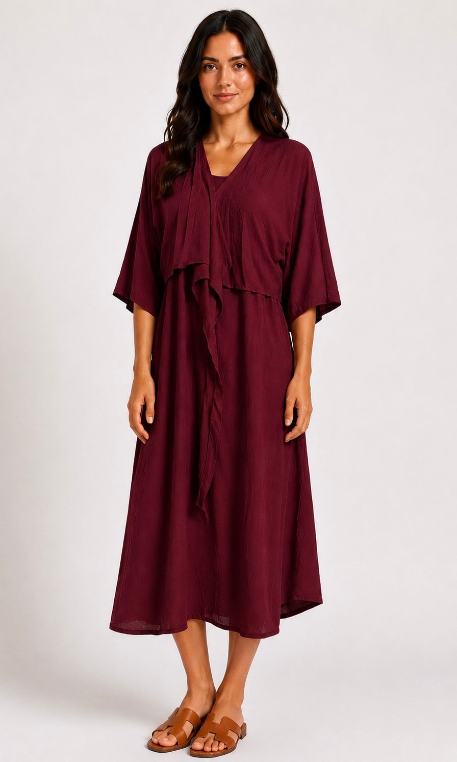 Ref 13 : Ensemble Robe Fluide et Gilet Noué
