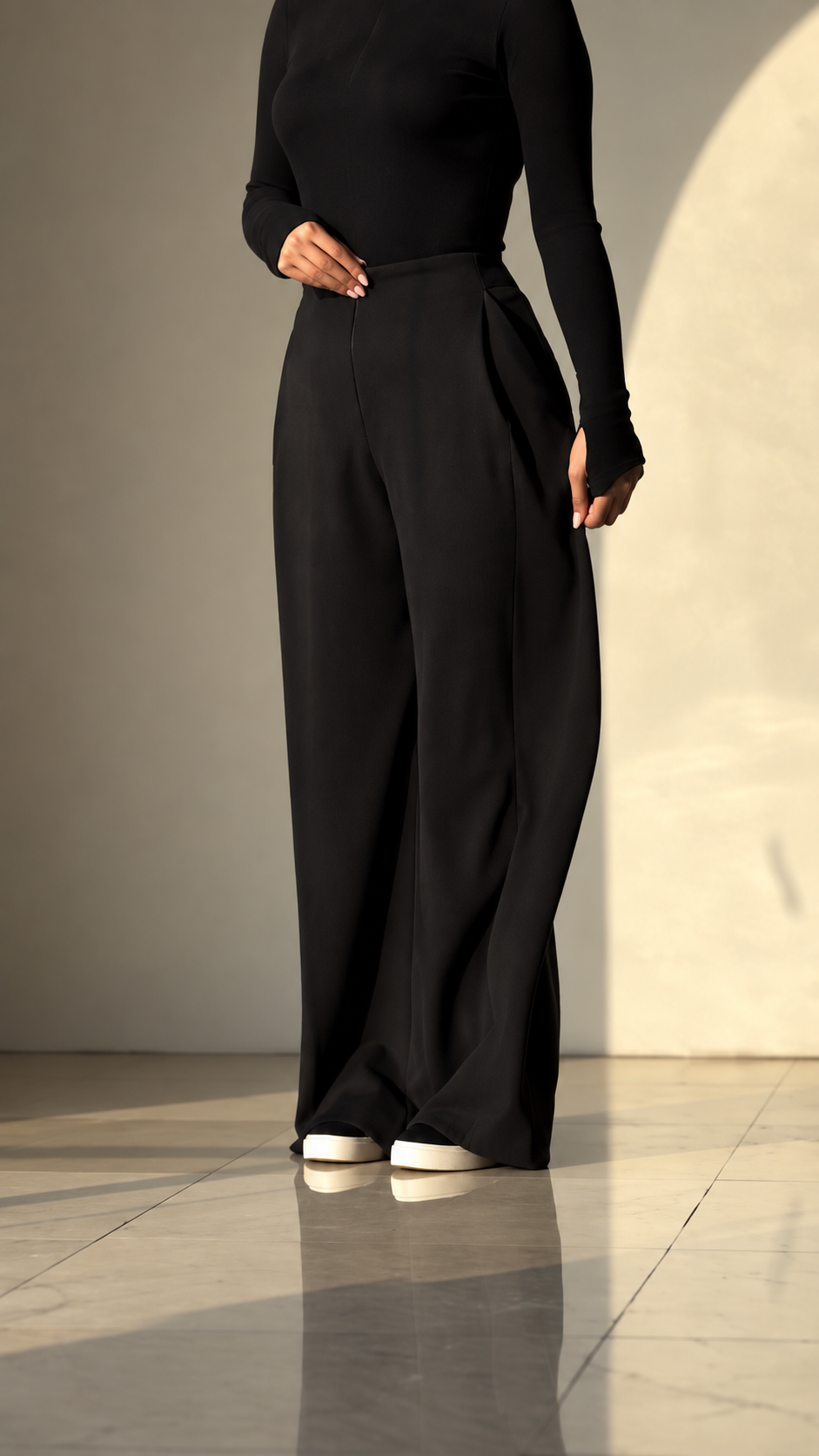 Ref 26 : Pantalon Palazzo Femme Taille Haute – Coupe Large & Élégante ✨