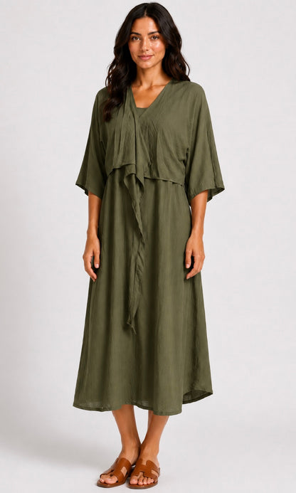 Ref 13 : Ensemble Robe Fluide et Gilet Noué