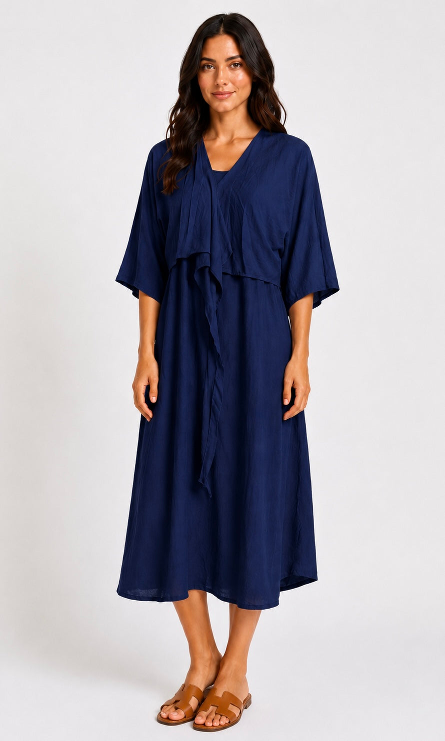 Ref 13 : Ensemble Robe Fluide et Gilet Noué