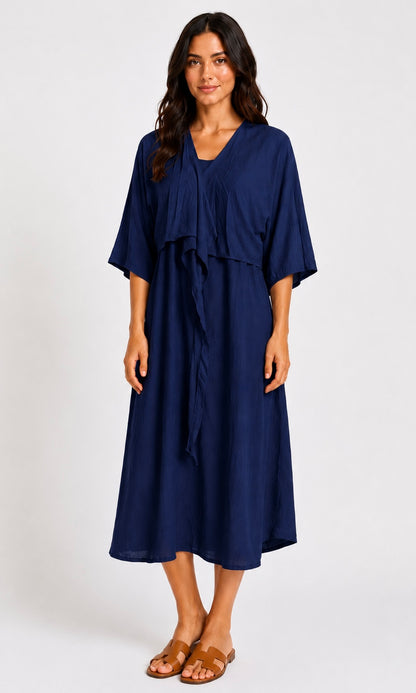 Ref 13 : Ensemble Robe Fluide et Gilet Noué